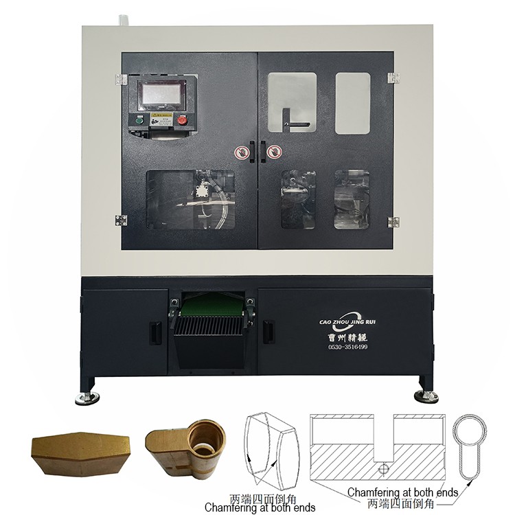 Stroj na srážení hran zámkových válců